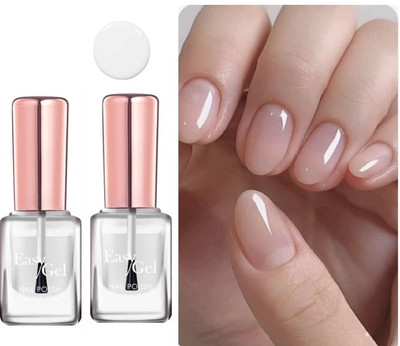 GFSU - GO FOR SOMETHING UNIQUE Quick-drying, Long-Lasting Gel Based Transparent Nail Polish transparent(Pack of 2)