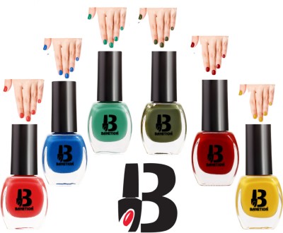 Banetion New Trendy Nail Paint < 6-Jade-25 Light Green And Blue(Pack of 6)