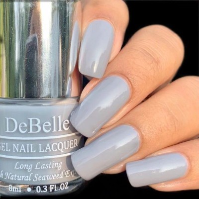 DeBelle Gel Nail lacquer Grey nail polish-8ml Sombre Grey