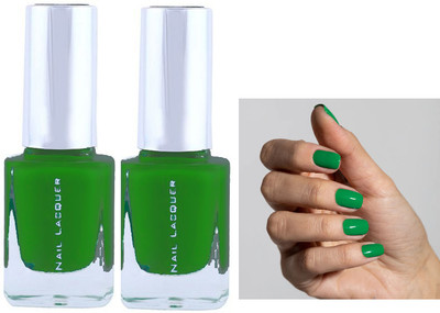 ADJD Combo Nail Polish Special Care For Thin, Soft And Weak Nails Light green Light green(Pack of 2)