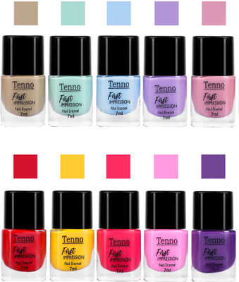 tenno FIRST IMPRESSION NAIL POLISH COMBO-E1 MULTICOLOR(Pack of 12)