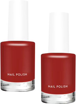 ADJD Combo Nail Polish Dark Red with Glossy Gel FinishQuick drying Dark Red