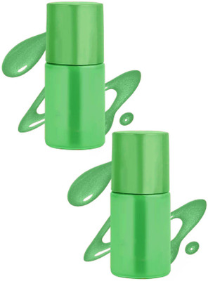 REIMICHI Chip resisting with High Shine & Full Coverage Nail Paint GREEN(Pack of 2)
