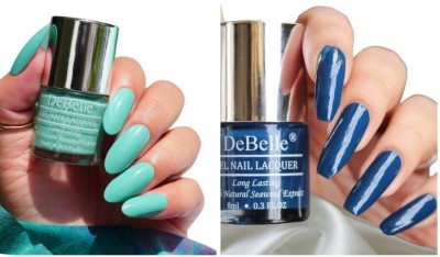 DeBelle Gel Nail Polish Combo of 2 (French Hydrangea (Midtone Green ), Bleu Allure (Navy Blue))