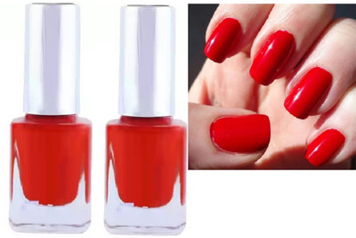 GABBU red nail polish pack of 2 RED(Pack of 2)