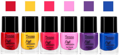 tenno FIRST IMPRESSION NAIL POLISH COMBO-6A1 MULTICOLOR(Pack of 6)