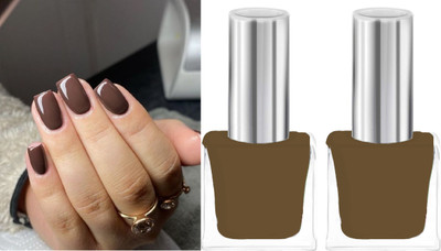 ADJD Combo New Quick Dry Long Lasting Nail Polish Resisting Formula Brown Brown