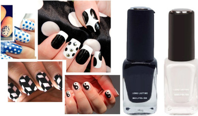 THTC New Smooth & Perfect Finish Quick-dry Formulated Dull Matte Nail Polish MULTI COLOR(Pack of 2)