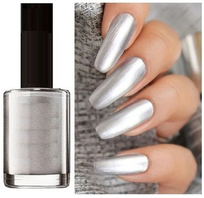 GFSU - GO FOR SOMETHING UNIQUE Quick dry Metallic shining Nail Polish silver