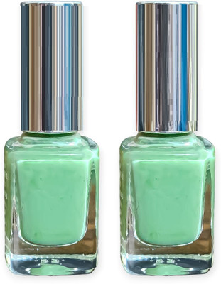 Luipui MATTE LIGHT GREEN NAIL POLISH FOR WOMAN-2 LIGHT GREEN(Pack of 2)