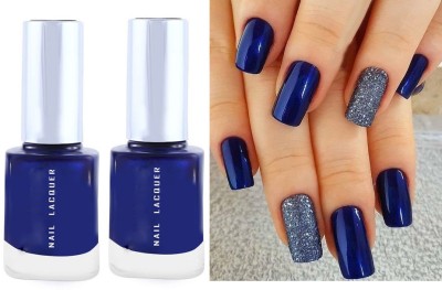 ADJD Combo Nail Polish Long Lasting Quick Drying Glossy Finish Blue Blue