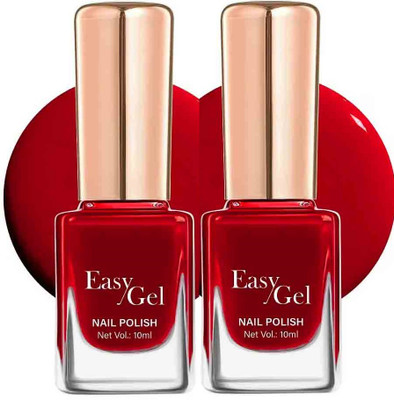 Latixmat Super Stay Quick-dry Formula Smooth & Perfect nail polish red(Pack of 2)