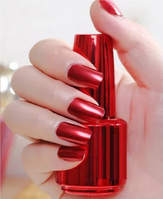 CATERINACHIARA best Metallic Nail Polish Mirror Effect RED. RED