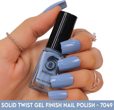 BEROMT SOLID TWIST GEL FINISH NAIL POLISH - BNP7049 Corel Blue
