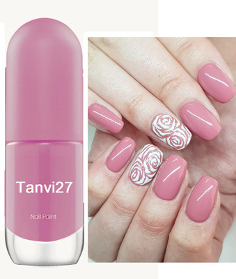 tanvi27 Nail Lacquer Quick Dry Long Lasting Light pink Nail Polish Light pink