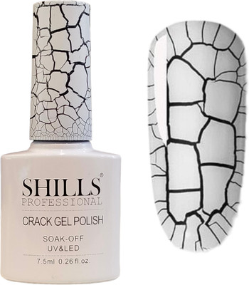 Shills Professional Soak Off UV LED Crack Gel Polish White