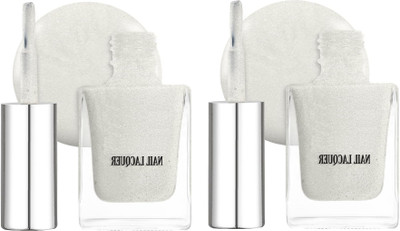 Emijun Easy to Apply & Quick Drying, Professional Glossy Pearl White COMBO Pearl White