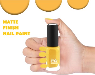 tanvi27 super stay Premium Matte Nail Polish Matte finish Quick Dry YELLOW