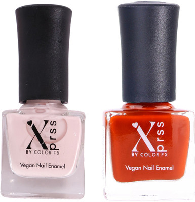 Color Fx Xprss Vegan Nail Enamels 301-305 Multicolor(Pack of 2)