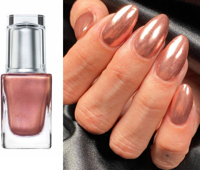GULGLOW99 Metallic Magic Finish Rose Shine Nail Polish Long Lasting Smooth Finish rose gold