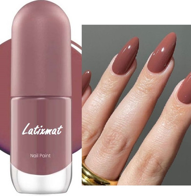 Latixmat Ultra-Glossy Shine, Long-Lasting & Chip-Resistant Wood Rose Nail Paint Wood Rose