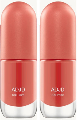 ADJD Gel Nail Polish, Glossy Finish Toxin Free Pack Of 2 Peach(Pack of 2)
