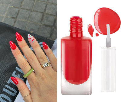 tanvi27 INSTANT NAIL PAINT FOR STYLING NAILS QUICK DRY WILD WATERMELON wild watermelon