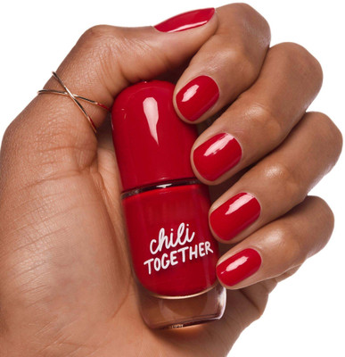 MYEONG Quick Drying Long Lasting Gloss Gel High Shine Red Nail Polish Gel Nail Lacquer Red