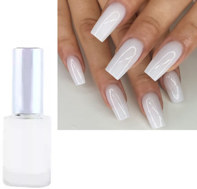 Jiwoo New Nail Polish with Glossy and Shiny Finish,Long Lasting Nail Paint white