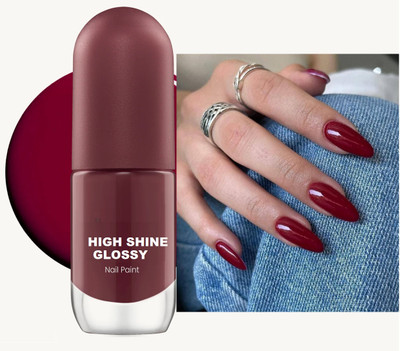 YAWI BEST High Quality Glossy Finish Natural Seaweed Extract Cruelty Free Nail Polish Maroon