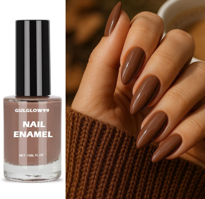 GULGLOW99 Glossy Finish Nail Paint | Long lasting, Quick Dry Paint COFFEE BROWN