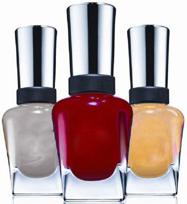 ADJD Long Lasting Quick Dry & Cruelty-Free Glossy Nail Paint multi colour(Pack of 3)