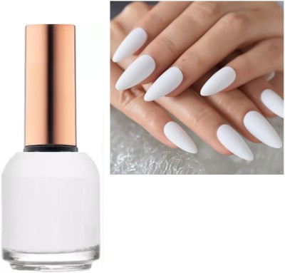 GABBU Use Quick dry Best Nail Polish Glossy Finish, Perfect Stay white