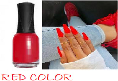 Luipui RED COLOUR NAIL PAINT PACK OF 1 RED
