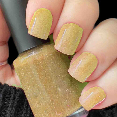 HUZURLU Best long lasting smooth brush nail polish glitter gold