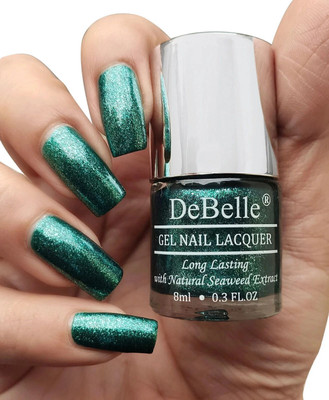 DeBelle Gel Nail Lacquer Cosmic Emerald (Glitter Emerald Green)