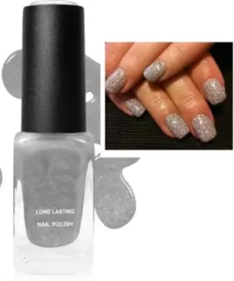 Emijun Unique HD Shine Quick Dry Long Stay Velvet Matte Silver Nail Paint SILVER