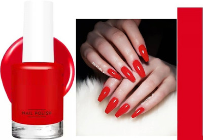Jiwoo Color Splash High Shine Long Lasting Nail Polish-21Red Red