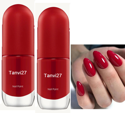 tanvi27 Combo Nail Lacquer Quick Dry Long Lasting Red Nail Polish Red