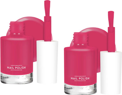 ADJD Combo Nail Polish with Glossy Gel Finish Quick Deep blush drying Deep blush