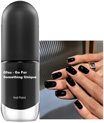 GFSU - GO FOR SOMETHING UNIQUE Toxic Free Quick Dry Long Lasting Glossy Shine nail polish black