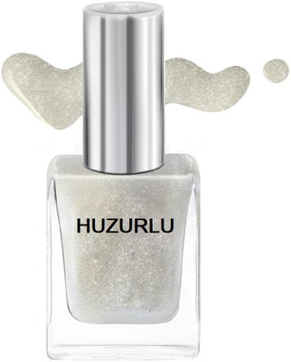 HUZURLU Chip-Resistant & Quick-Drying Nail Paint White GLOSSY WHITE