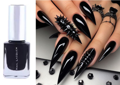 GABBU HIGH PIGMENTED LONG WEAR & SOFT TOUCH VELVET DULL MATTE BLACK NAIL PAINT black