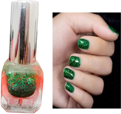 Luipui good color green glitter nail polish pack of 1 green