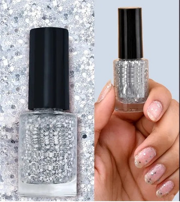 CATERINACHIARA Daimond Shine Snow You Long Lasting Glitter Nail Paint galaxy silver