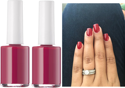 ADJD COMBO Best Shine Pigmented MANDY & Long Stay Unique Nail Paint MANDY(Pack of 2)