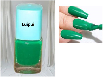 Luipui unique nail polish green color long lasting pack of 1 green