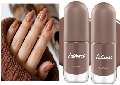 Latixmat New Ultra-Glossy Shine, Long-Lasting & Chip-Resistant Caramel Nail Paint Caramel(Pack of 2)