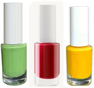 Luipui HIGHLY MATTE FINISH 3 COLOR COMBO(RED , YELLOW, GREEN)-3 MULTI COLOR(Pack of 3)