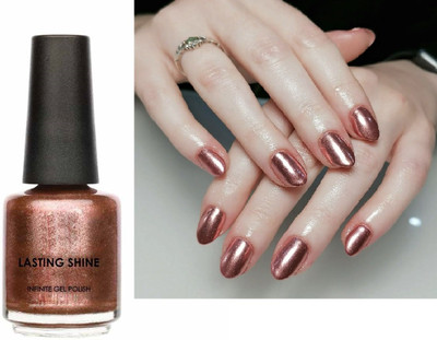 GULGLOW99 Smooth Unique Metallic Finish Nail Polish Quick Dry Glossy Nail Paint ROSE GOLD